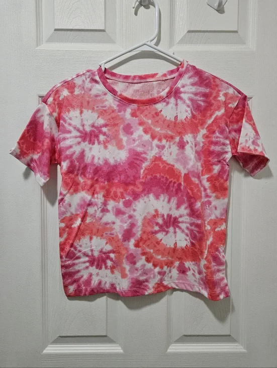 Place Pink & White Tie-Dye Short Sleeve Crewneck Tee - Picture 1 of 4